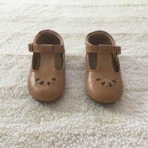 Hubble + Duke camel Tbar leather shoes